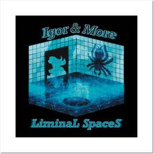 Igor & More Tarantula Liminal Spaces Blue Posters and Art